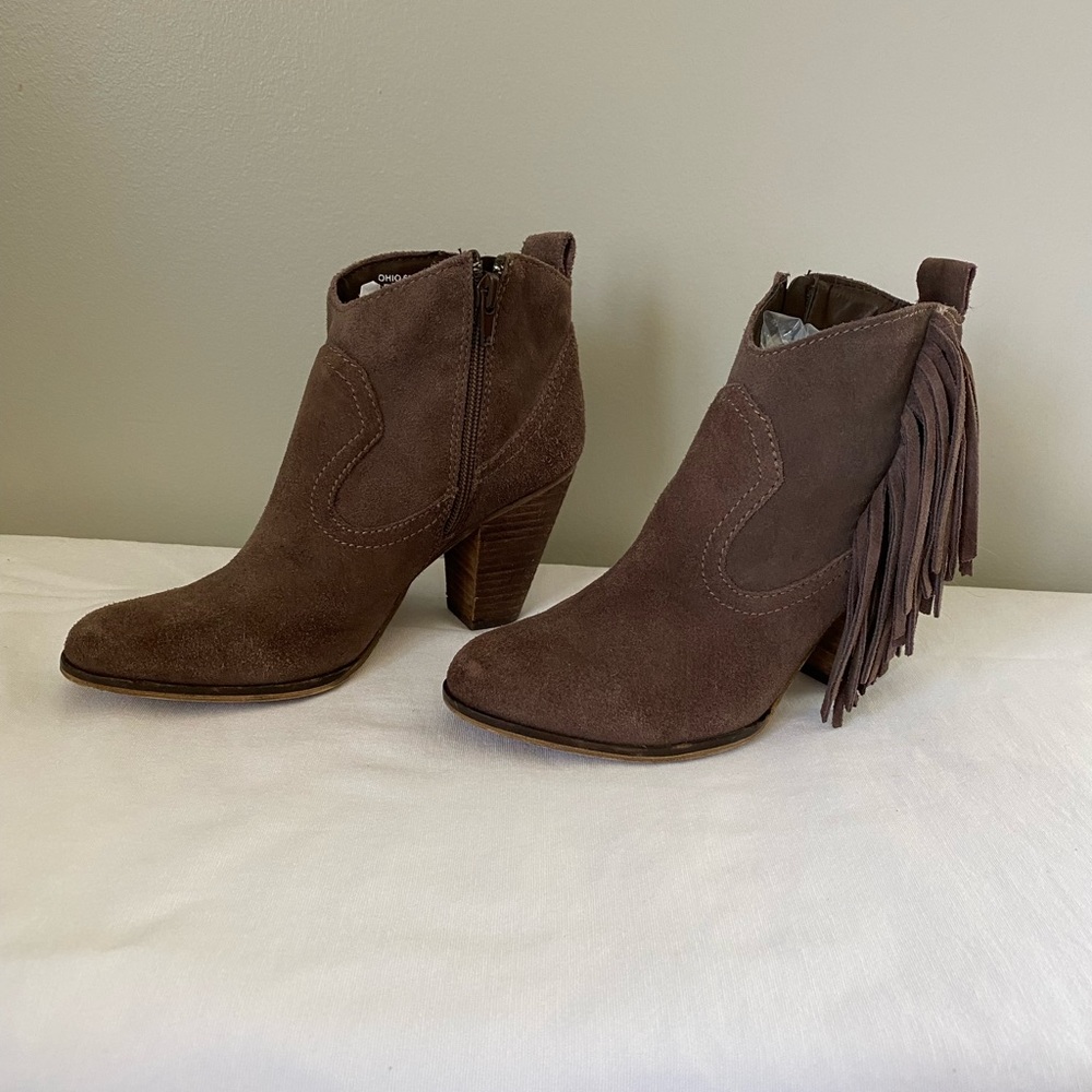 Steve Madden Leather Fringe Booties - Picture 4 of 6